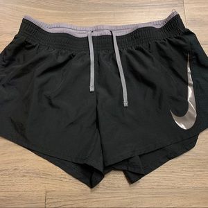 Black Nike Womens Dri-Fit Running Shorts Medium